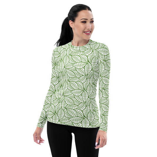 Colorful Fall Leaves | Seamless Patterns | All-Over Print Women's Rash Guard - #4