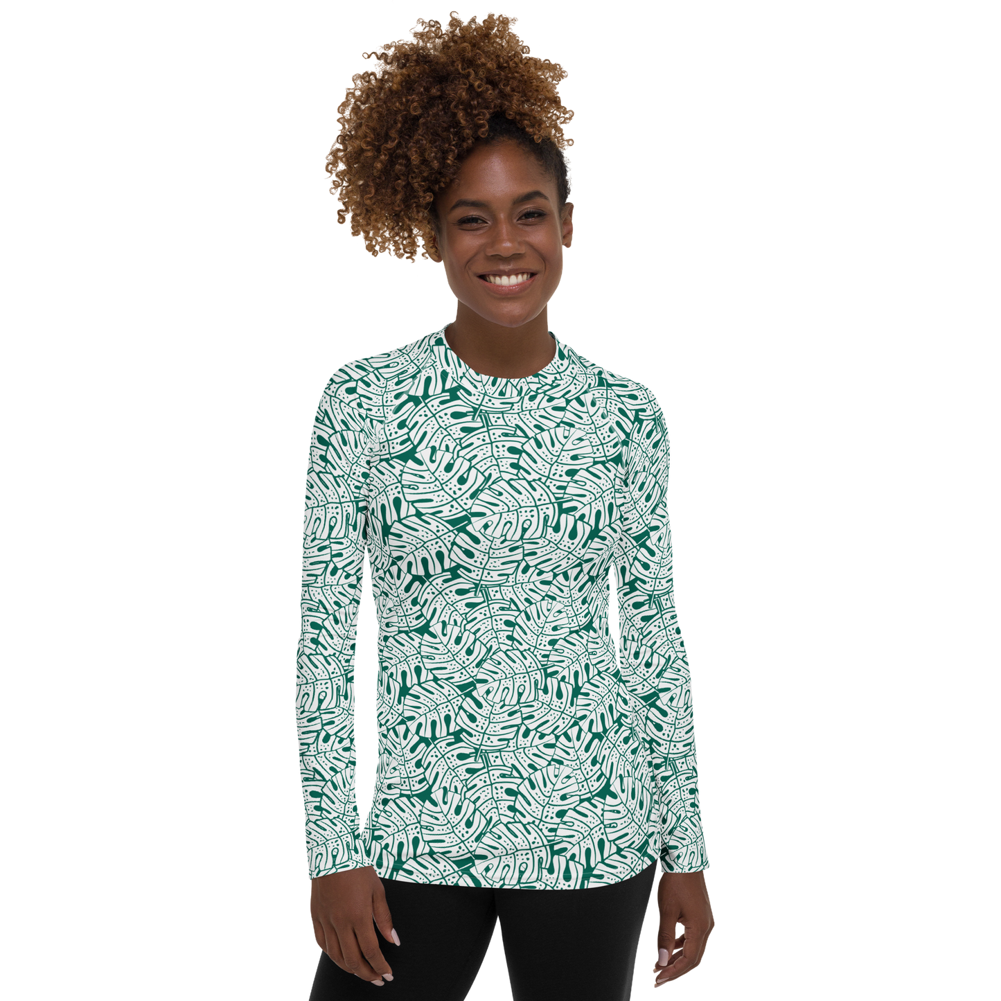 Colorful Fall Leaves | Seamless Patterns | All-Over Print Women's Rash Guard - #9