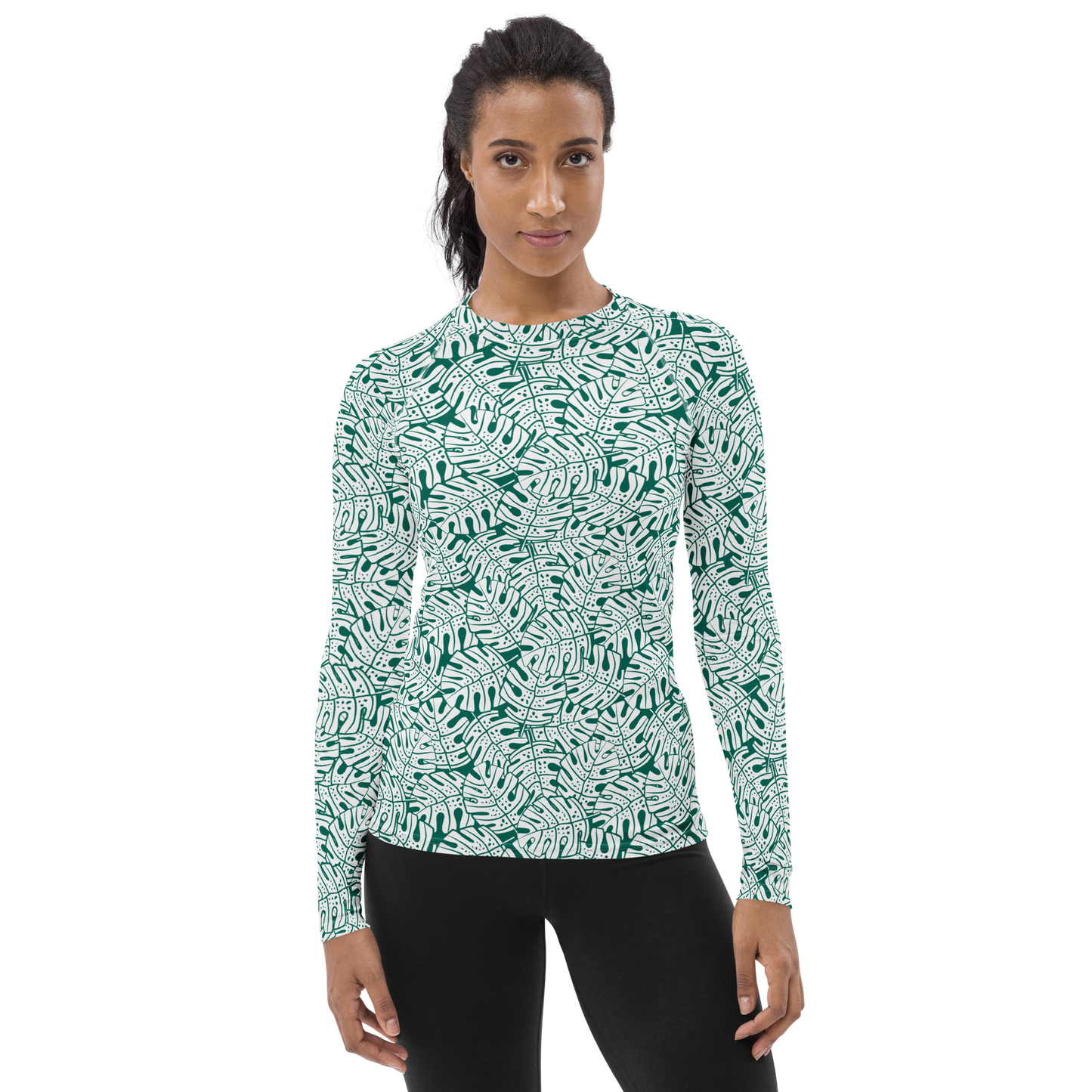 Colorful Fall Leaves | Seamless Patterns | All-Over Print Women's Rash Guard - #9