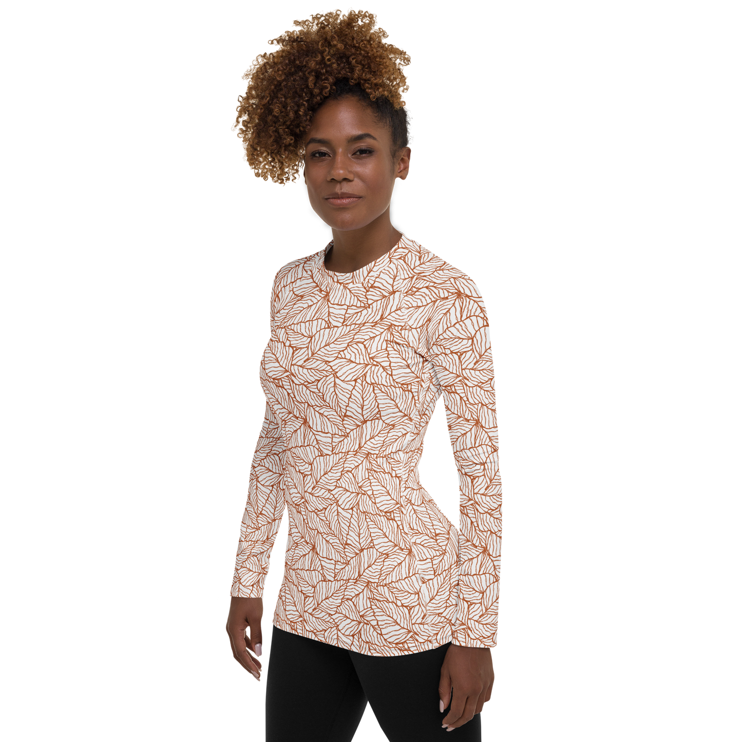 Colorful Fall Leaves | Seamless Patterns | All-Over Print Women's Rash Guard - #1