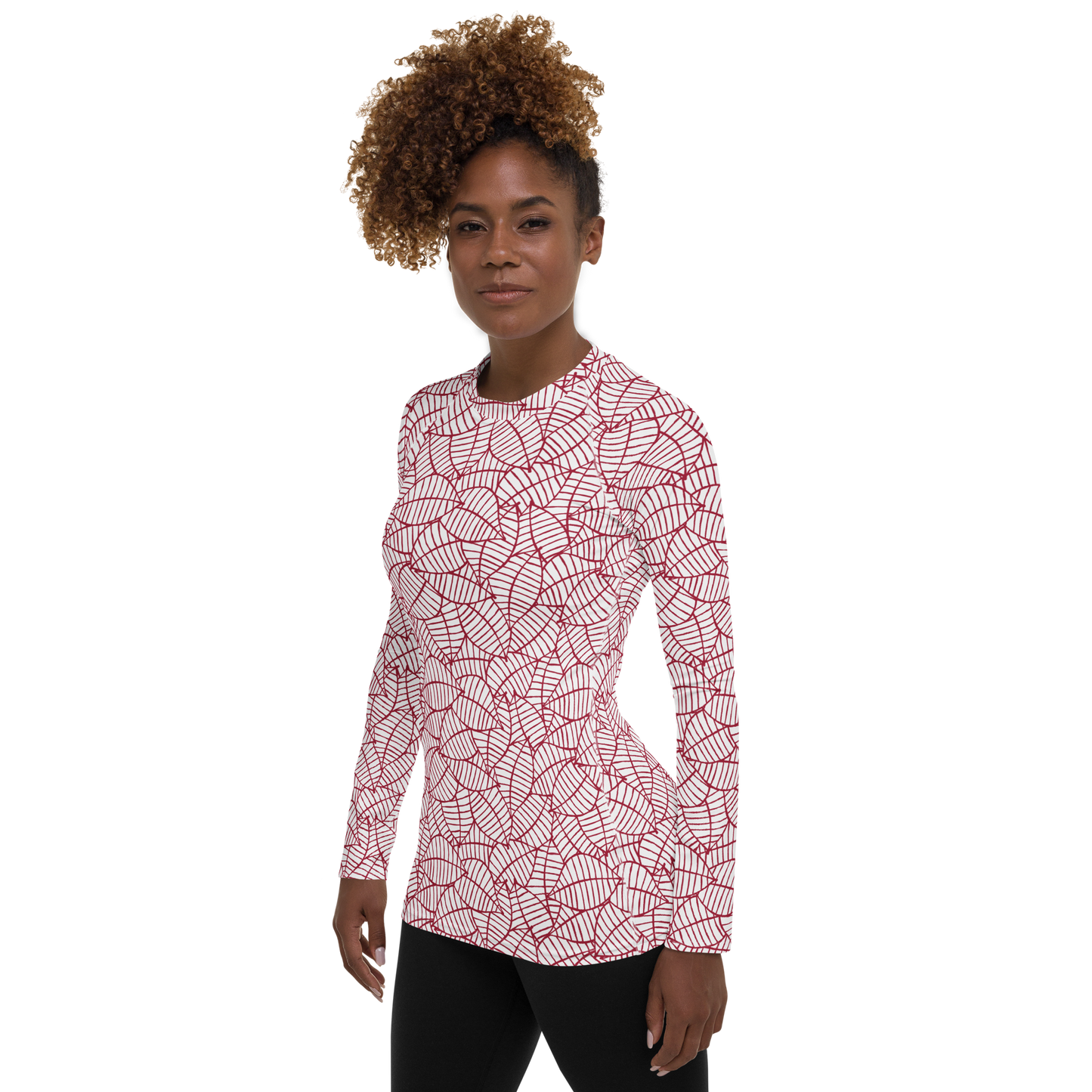 Colorful Fall Leaves | Seamless Patterns | All-Over Print Women's Rash Guard - #8