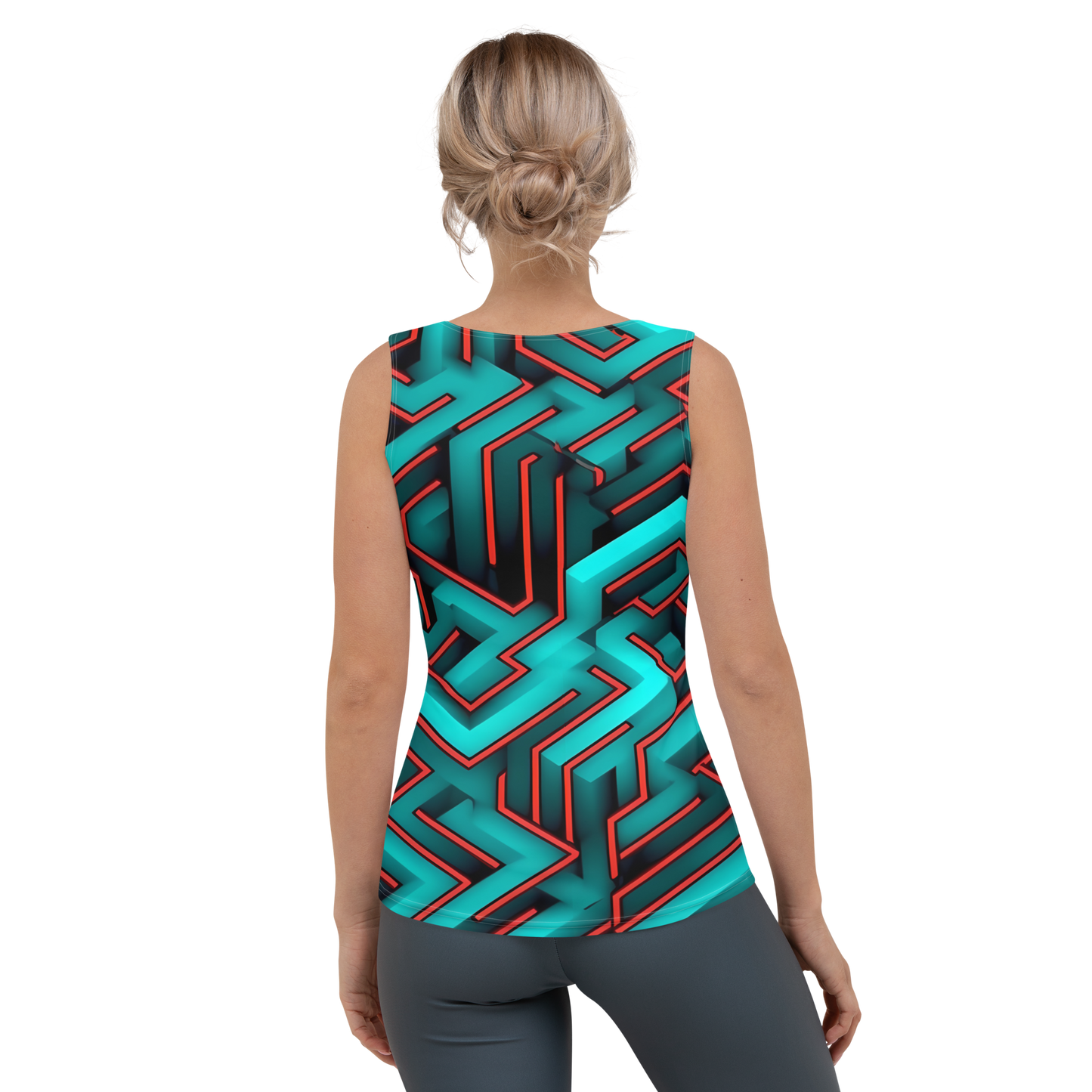 3D Maze Illusion | 3D Patterns | All-Over Print Women's Tank Top - #2