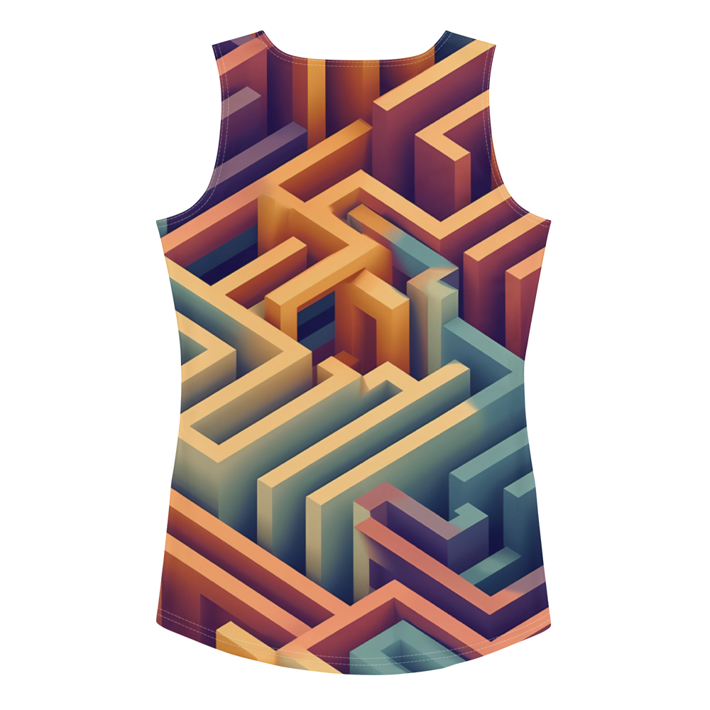 3D Maze Illusion | 3D Patterns | All-Over Print Women's Tank Top - #3