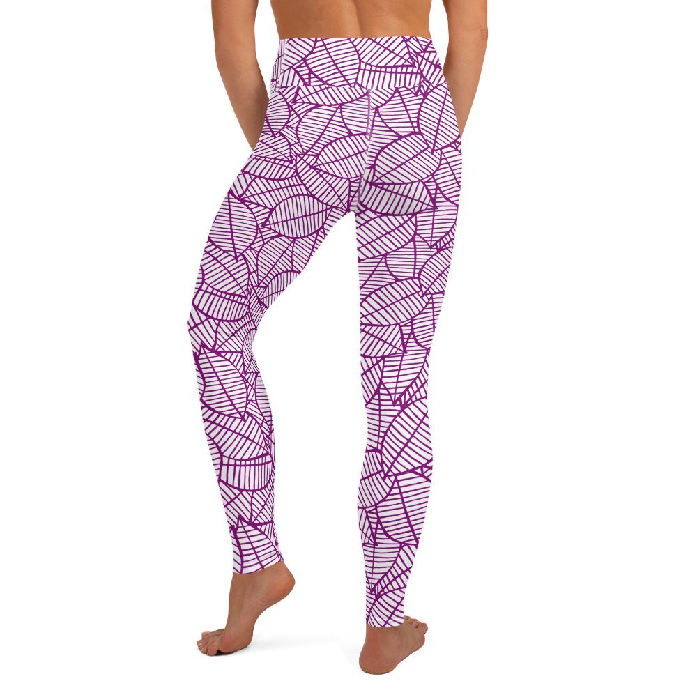 Colorful Fall Leaves | Seamless Patterns | All-Over Print Yoga Leggings - #7