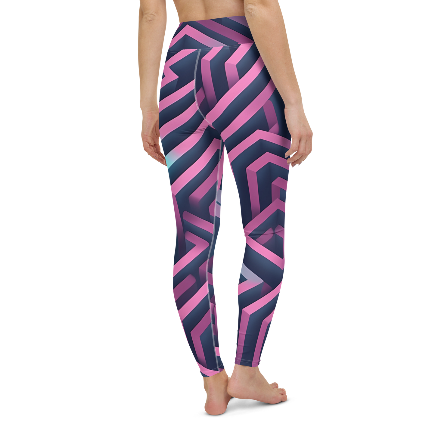 3D Maze Illusion | 3D Patterns | All-Over Print Yoga Leggings - #4