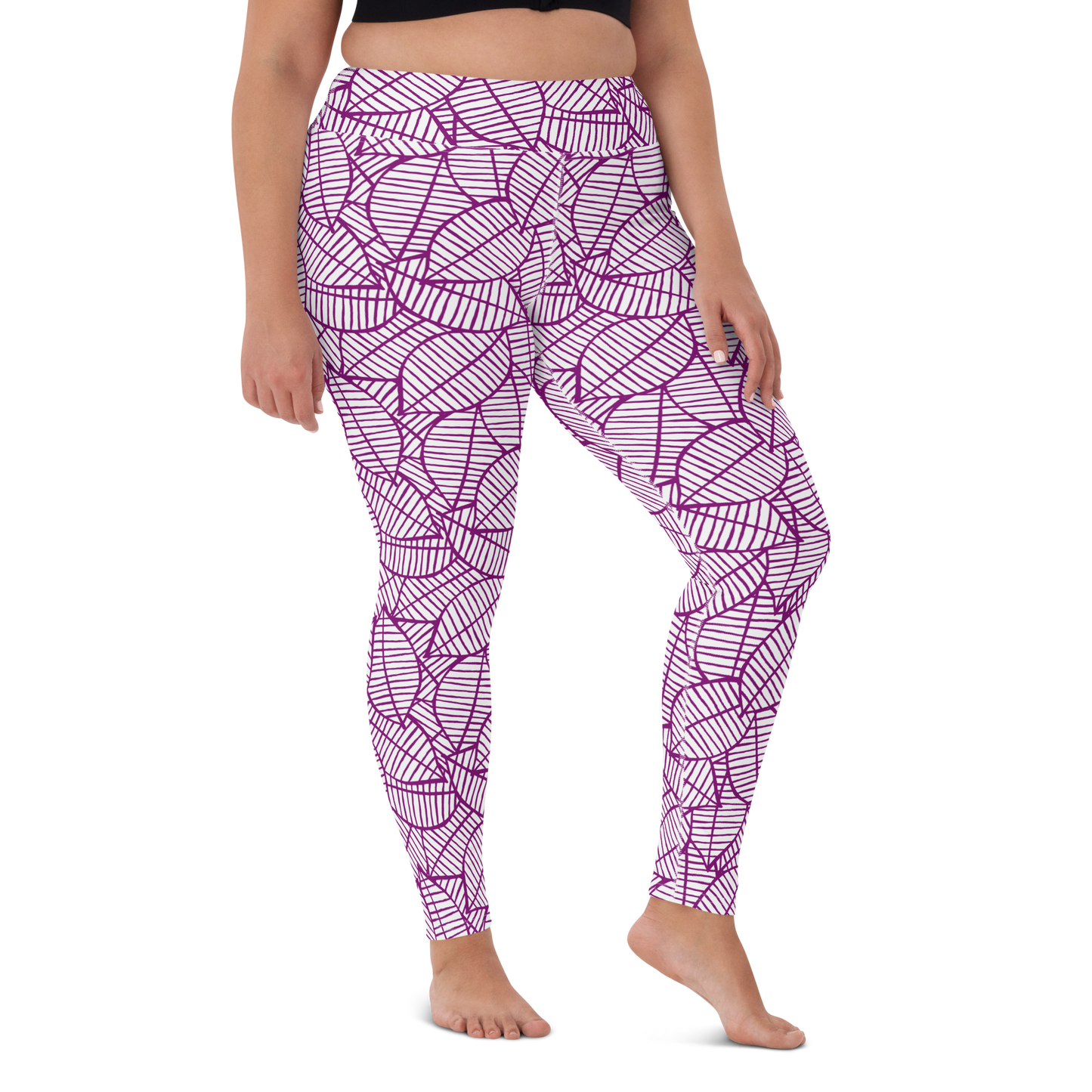 Colorful Fall Leaves | Seamless Patterns | All-Over Print Yoga Leggings - #7