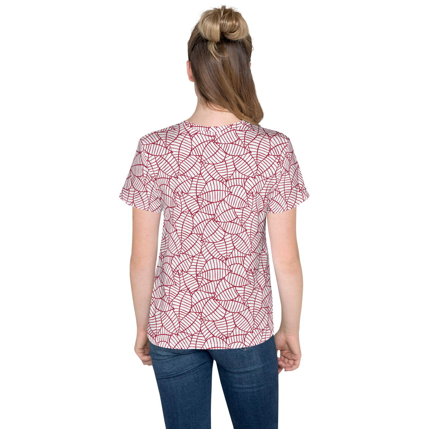 Colorful Fall Leaves | Seamless Patterns | All-Over Print Youth Crew Neck T-shirt - #8