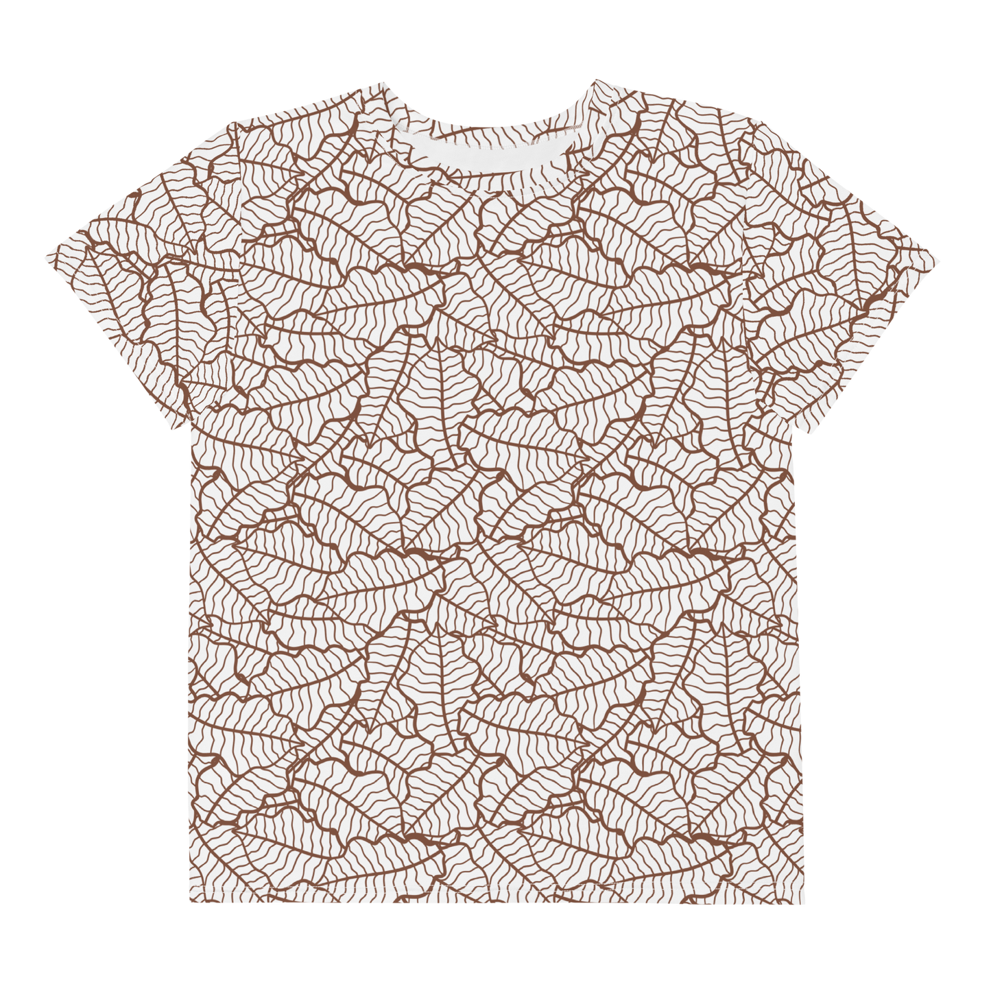 Colorful Fall Leaves | Seamless Patterns | All-Over Print Youth Crew Neck T-shirt - #5