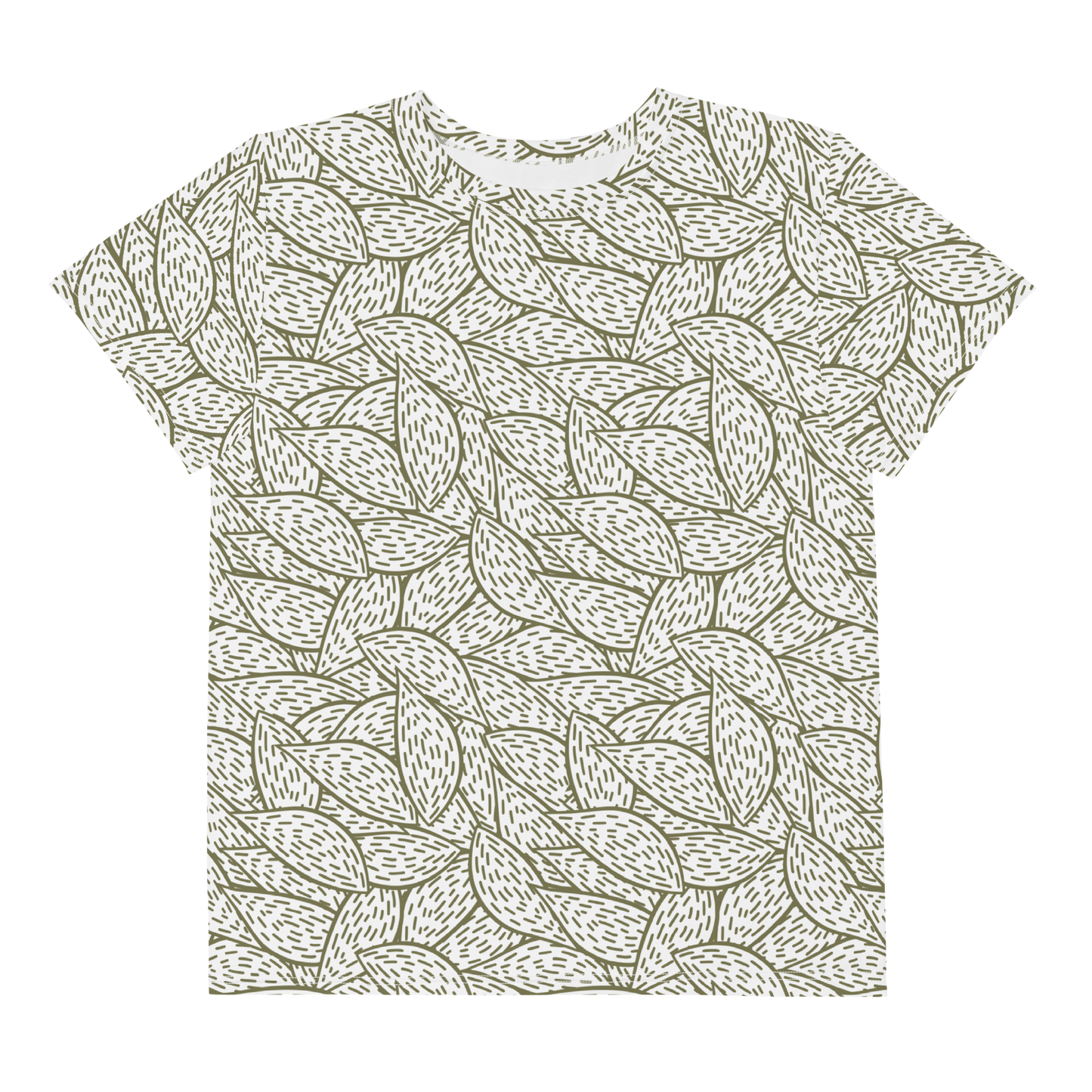 Colorful Fall Leaves | Seamless Patterns | All-Over Print Youth Crew Neck T-shirt - #6