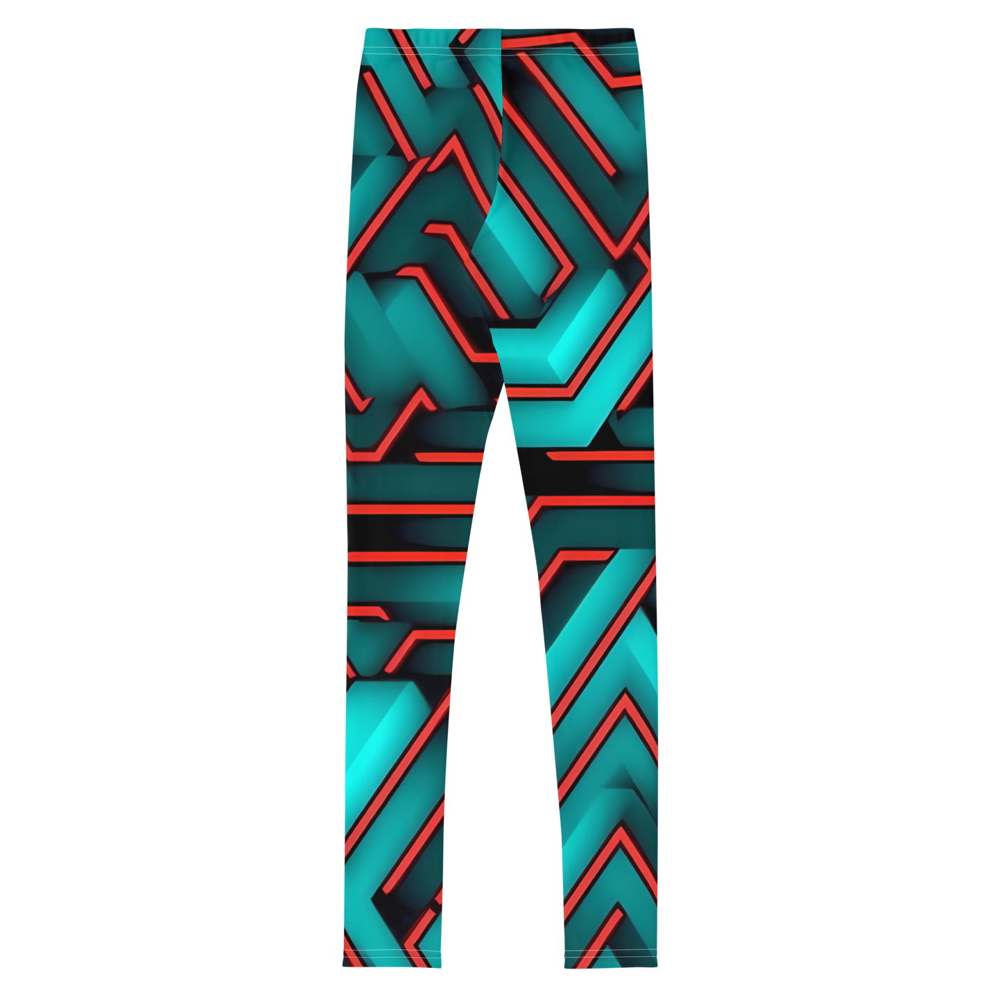 3D Maze Illusion | 3D Patterns | All-Over Print Youth Leggings - #2