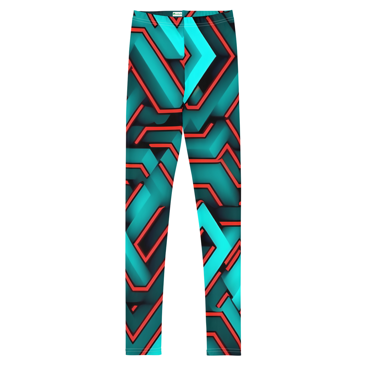 3D Maze Illusion | 3D Patterns | All-Over Print Youth Leggings - #2