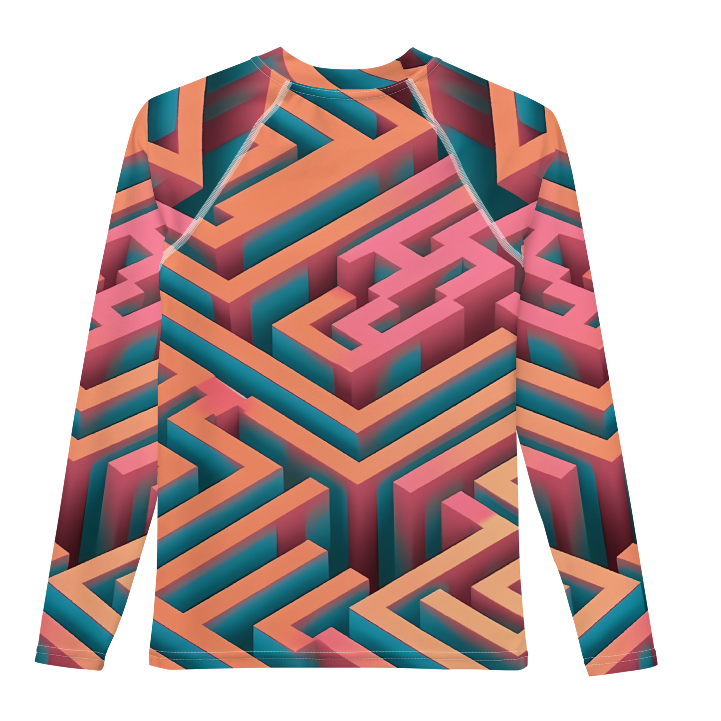 3D Maze Illusion | 3D Patterns | All-Over Print Youth Rash Guard - #1