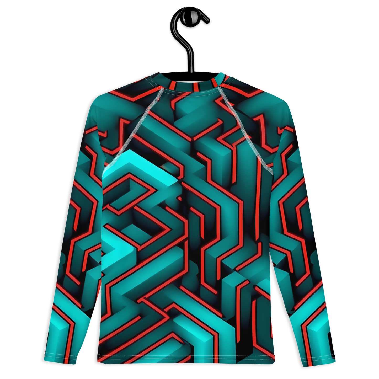 3D Maze Illusion | 3D Patterns | All-Over Print Youth Rash Guard - #2