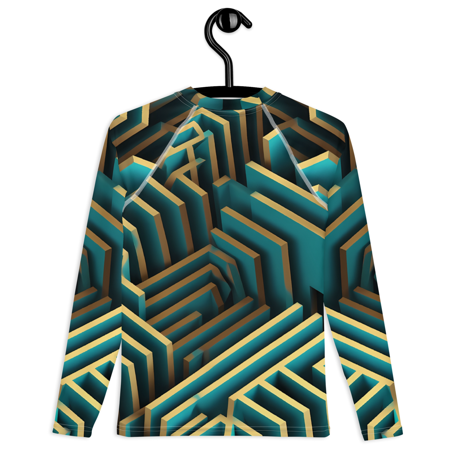 3D Maze Illusion | 3D Patterns | All-Over Print Youth Rash Guard - #5