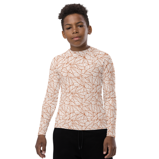 Colorful Fall Leaves | Seamless Patterns | All-Over Print Youth Rash Guard - #1