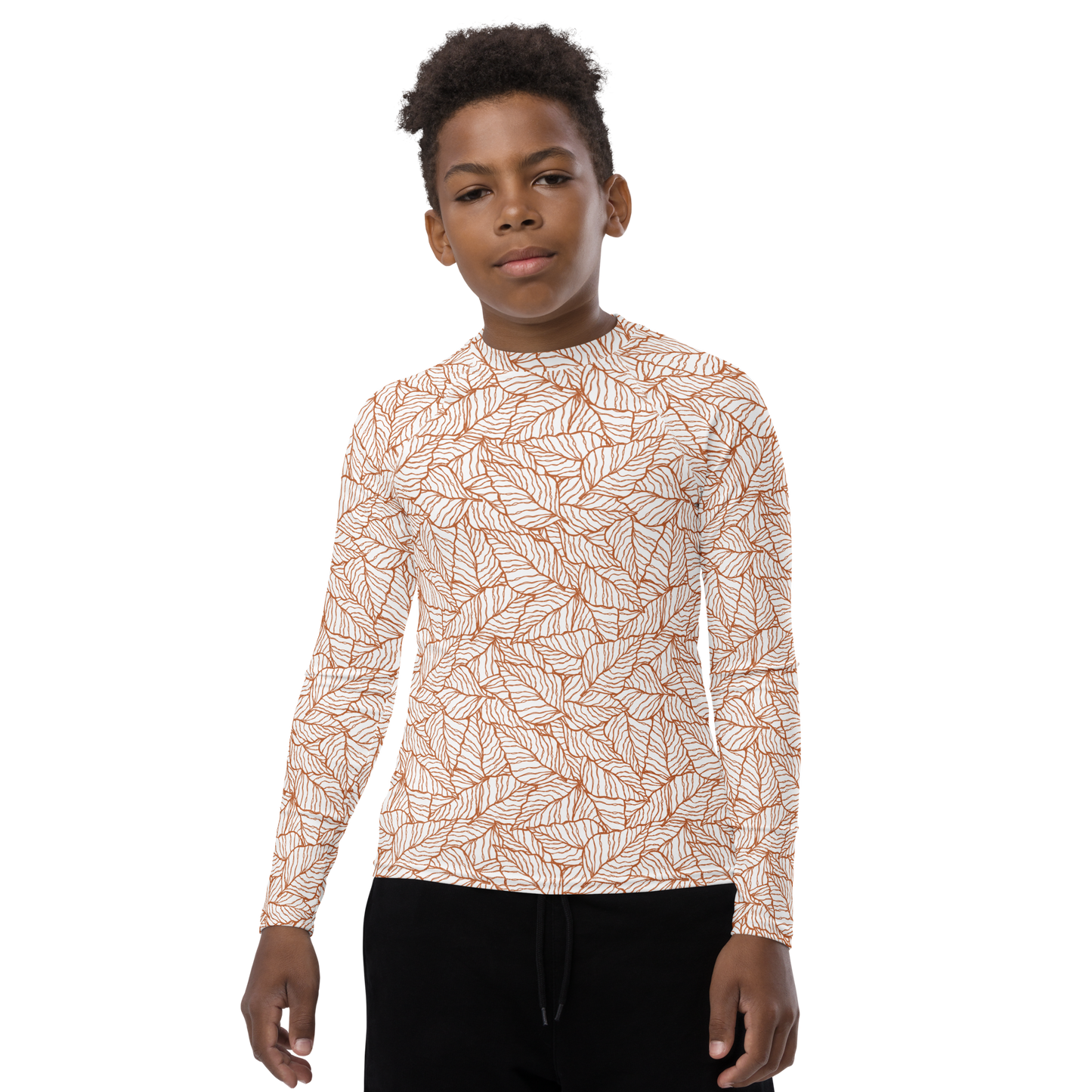 Colorful Fall Leaves | Seamless Patterns | All-Over Print Youth Rash Guard - #1