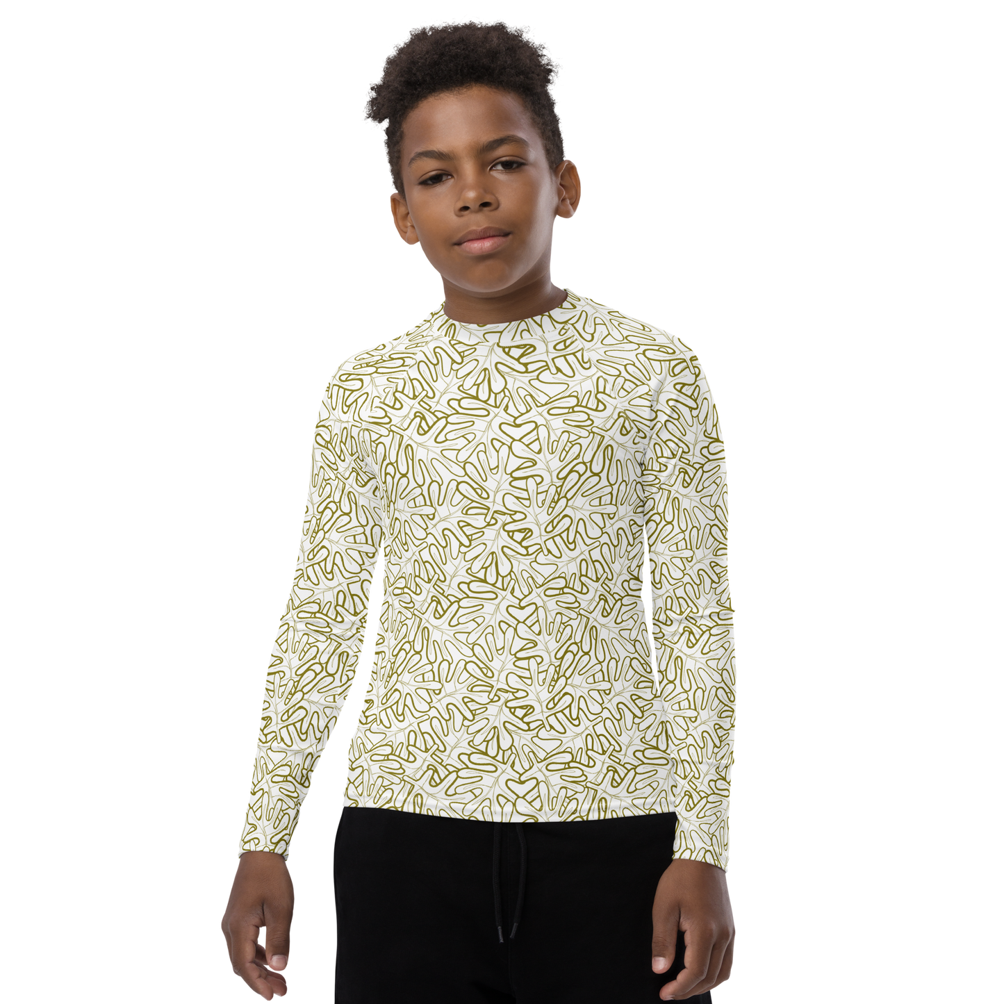 Colorful Fall Leaves | Seamless Patterns | All-Over Print Youth Rash Guard - #2