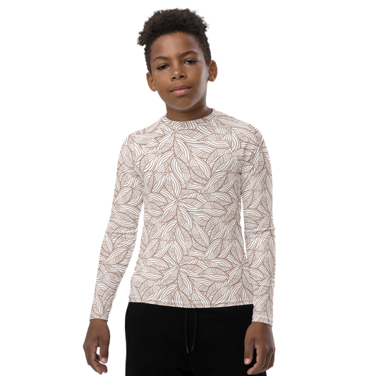Colorful Fall Leaves | Seamless Patterns | All-Over Print Youth Rash Guard - #3