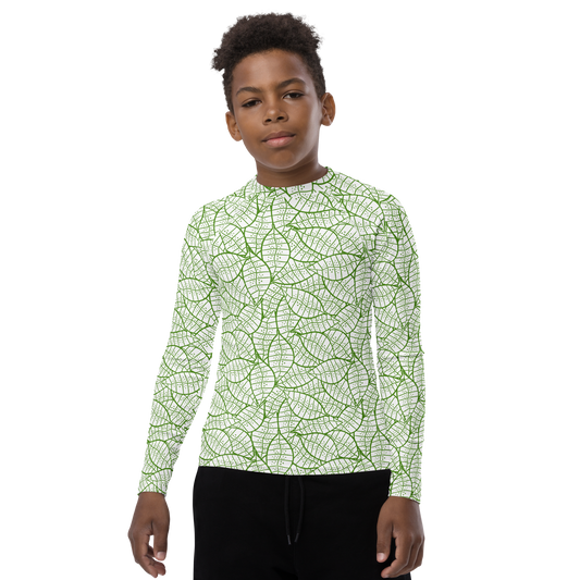 Colorful Fall Leaves | Seamless Patterns | All-Over Print Youth Rash Guard - #4