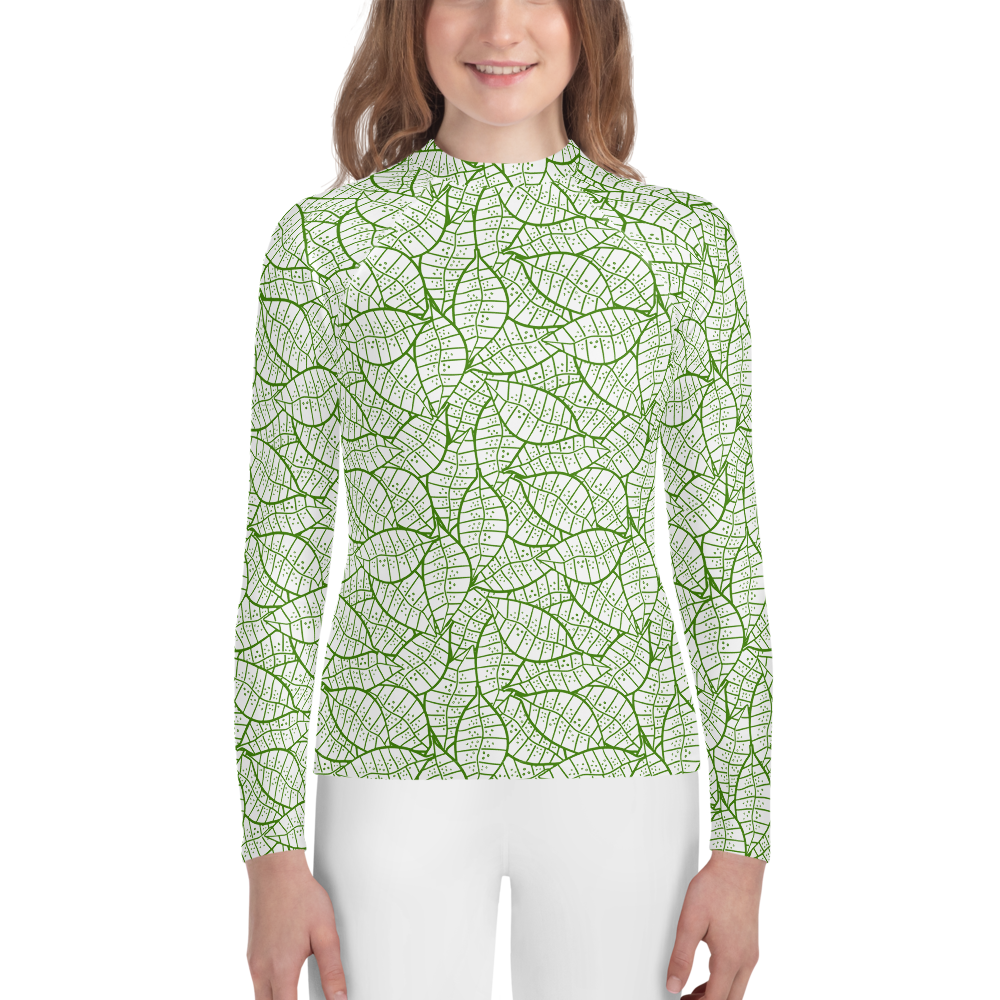 Colorful Fall Leaves | Seamless Patterns | All-Over Print Youth Rash Guard - #4