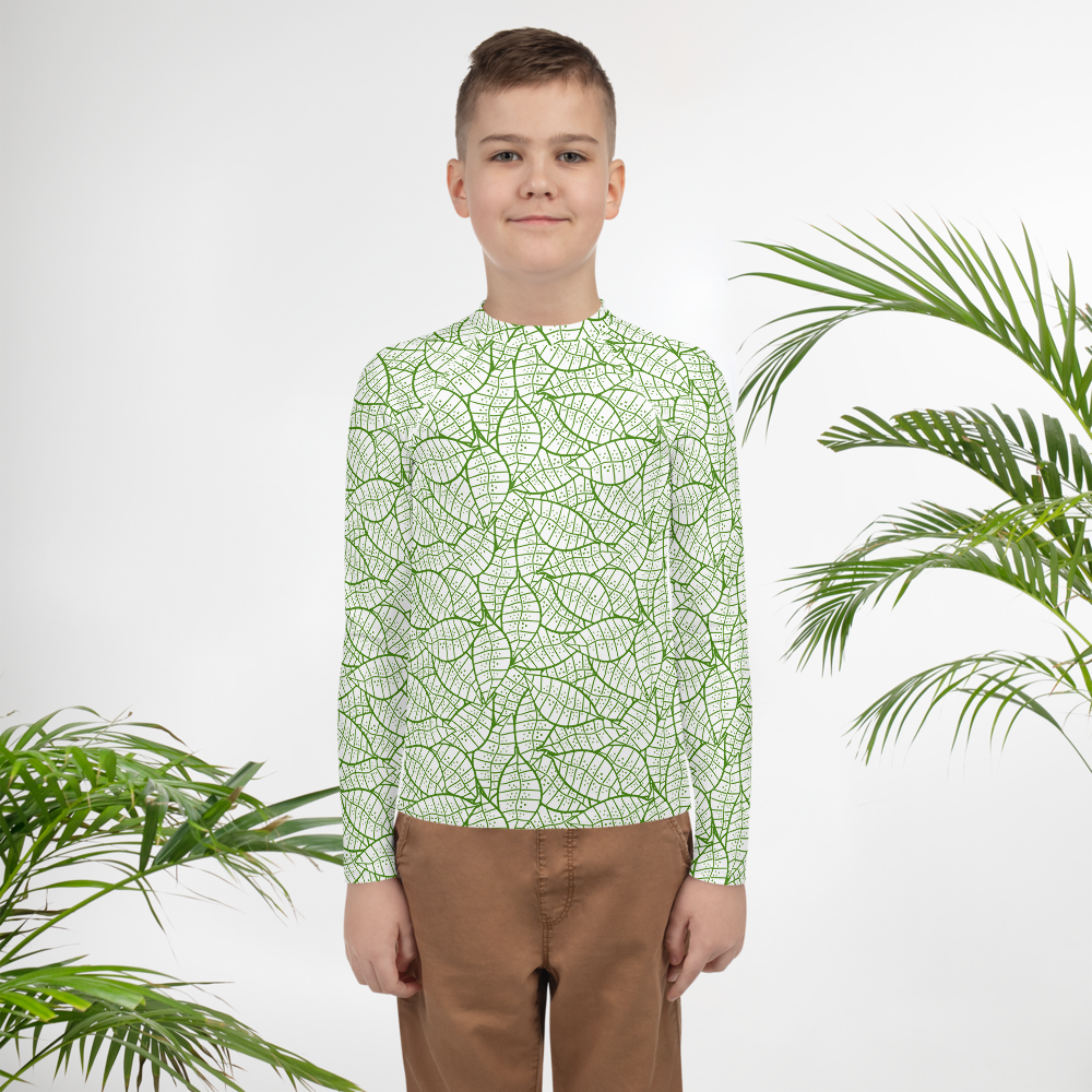 Colorful Fall Leaves | Seamless Patterns | All-Over Print Youth Rash Guard - #4