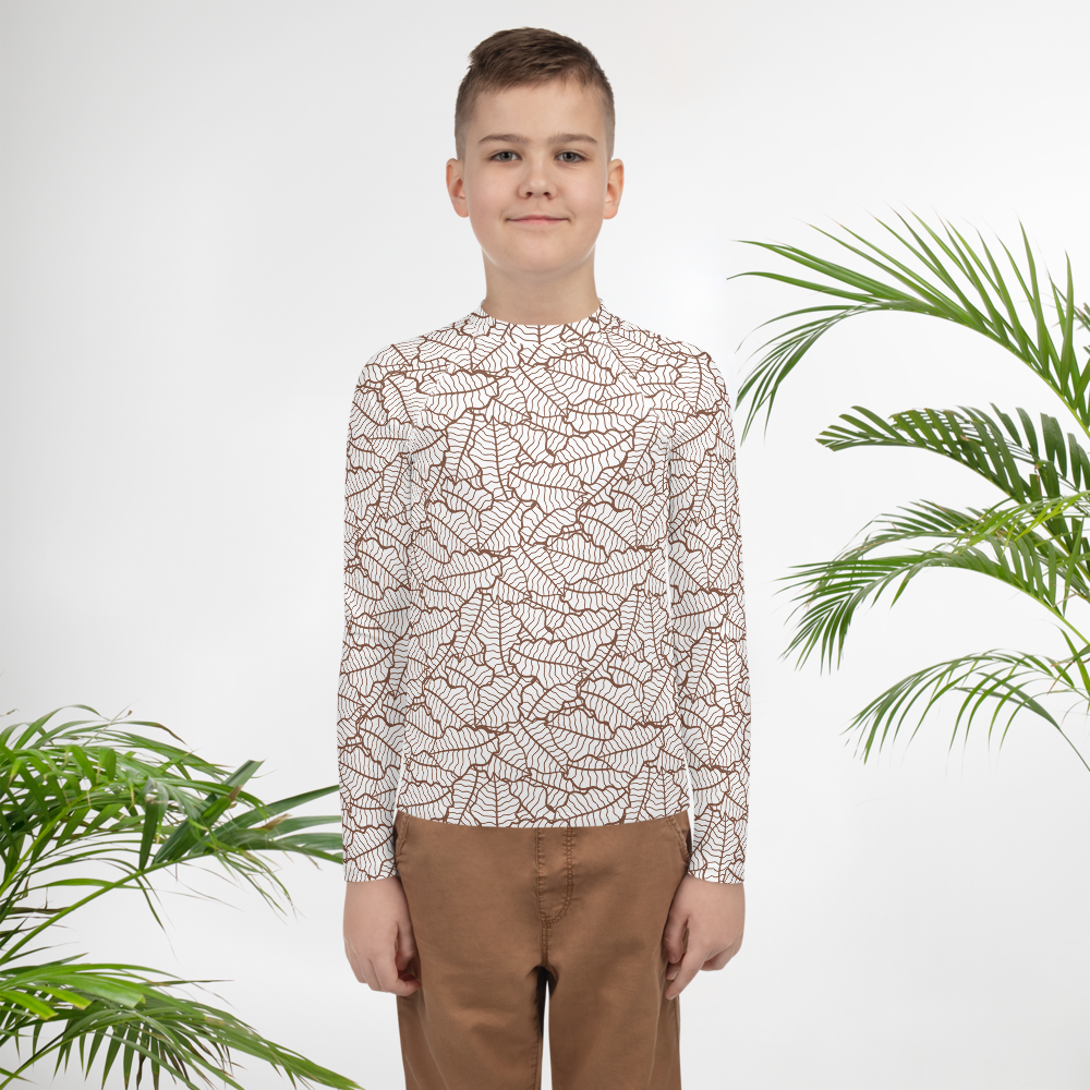 Colorful Fall Leaves | Seamless Patterns | All-Over Print Youth Rash Guard - #5