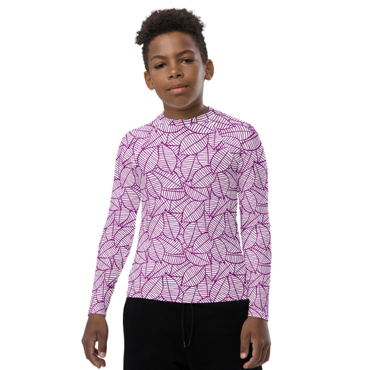 Colorful Fall Leaves | Seamless Patterns | All-Over Print Youth Rash Guard - #7