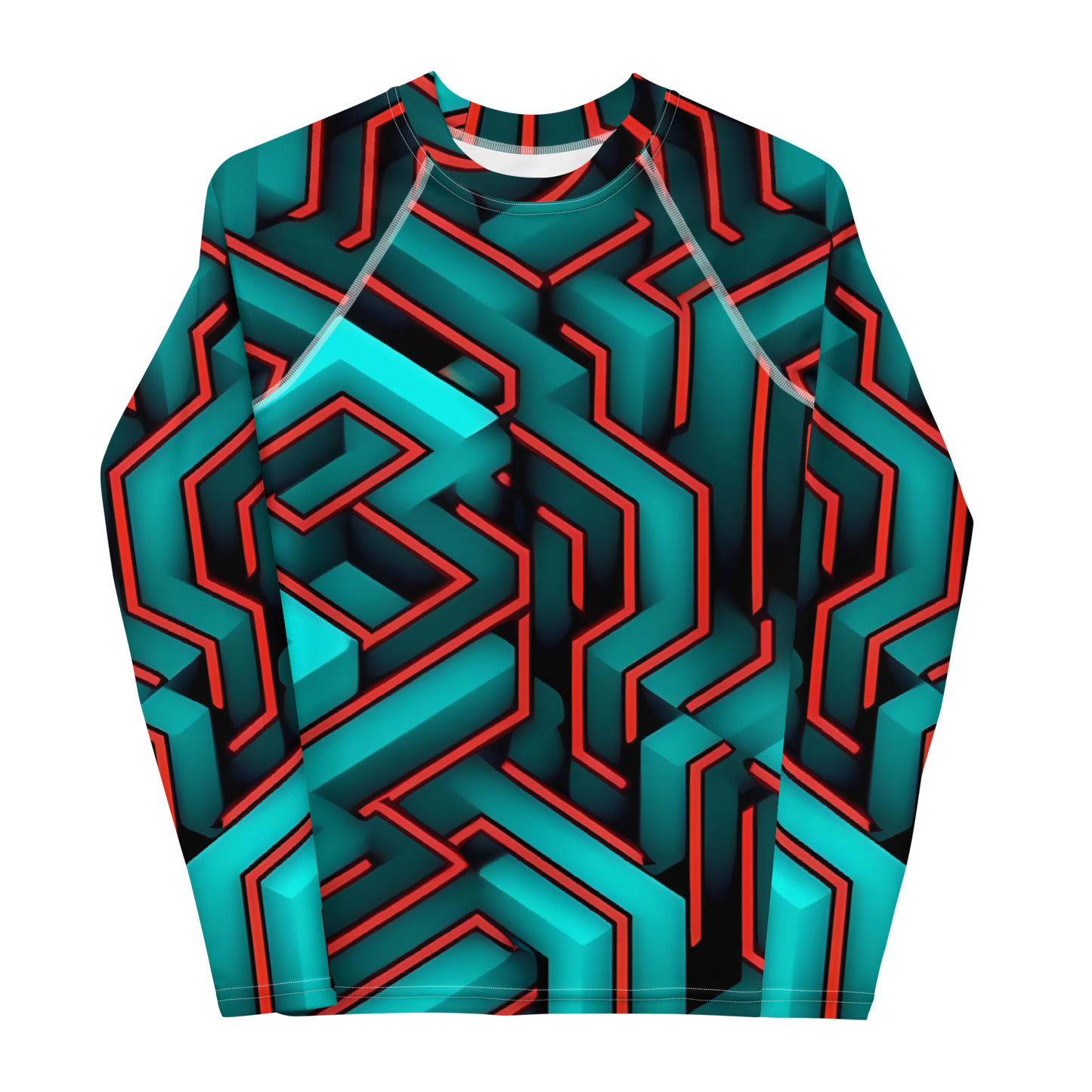 3D Maze Illusion | 3D Patterns | All-Over Print Youth Rash Guard - #2