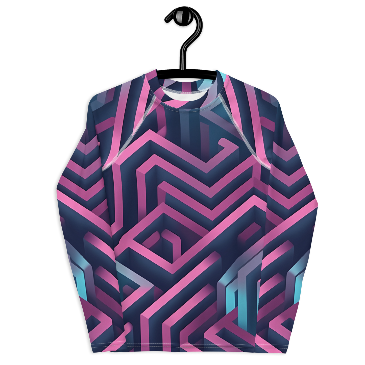 3D Maze Illusion | 3D Patterns | All-Over Print Youth Rash Guard - #4