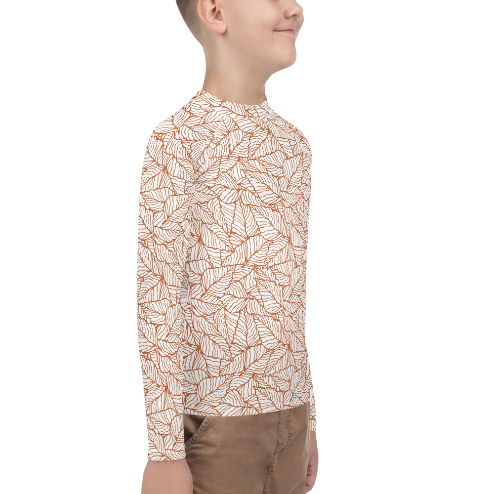 Colorful Fall Leaves | Seamless Patterns | All-Over Print Youth Rash Guard - #1