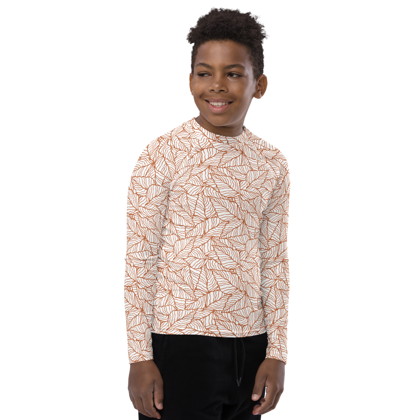 Colorful Fall Leaves | Seamless Patterns | All-Over Print Youth Rash Guard - #1