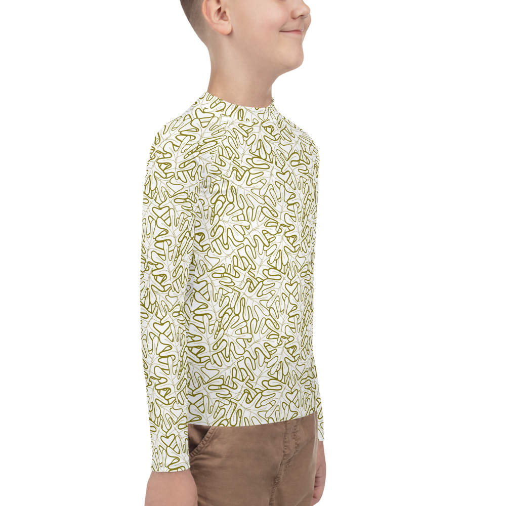 Colorful Fall Leaves | Seamless Patterns | All-Over Print Youth Rash Guard - #2