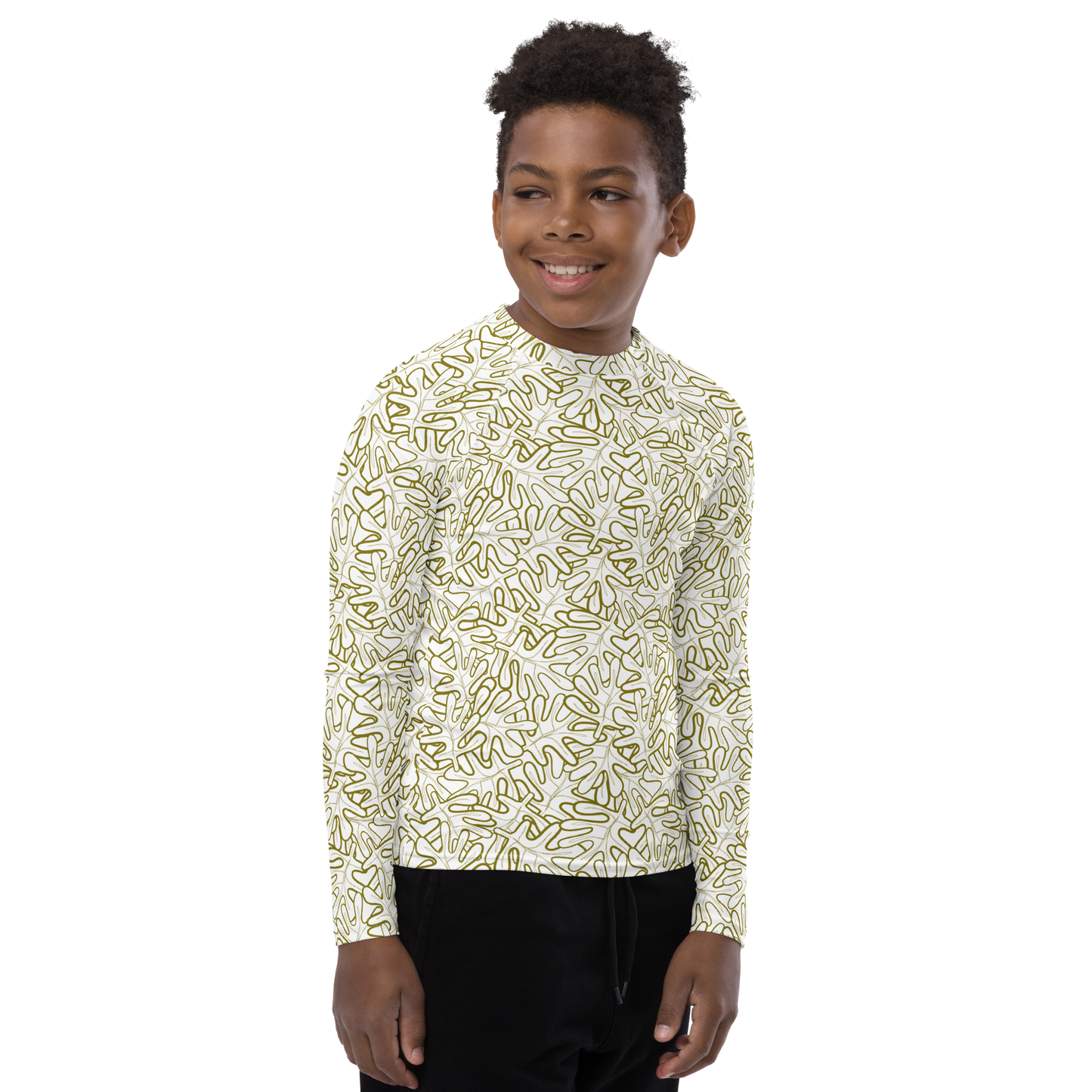 Colorful Fall Leaves | Seamless Patterns | All-Over Print Youth Rash Guard - #2