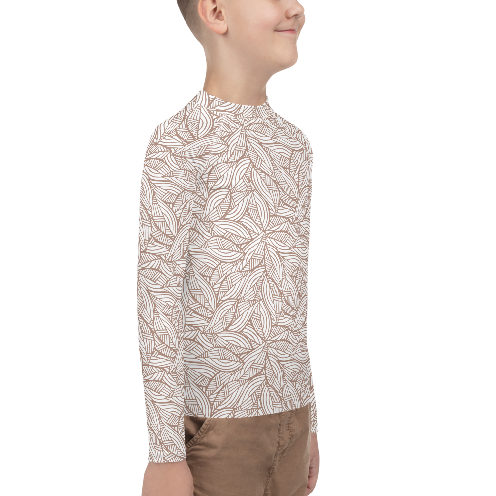 Colorful Fall Leaves | Seamless Patterns | All-Over Print Youth Rash Guard - #3