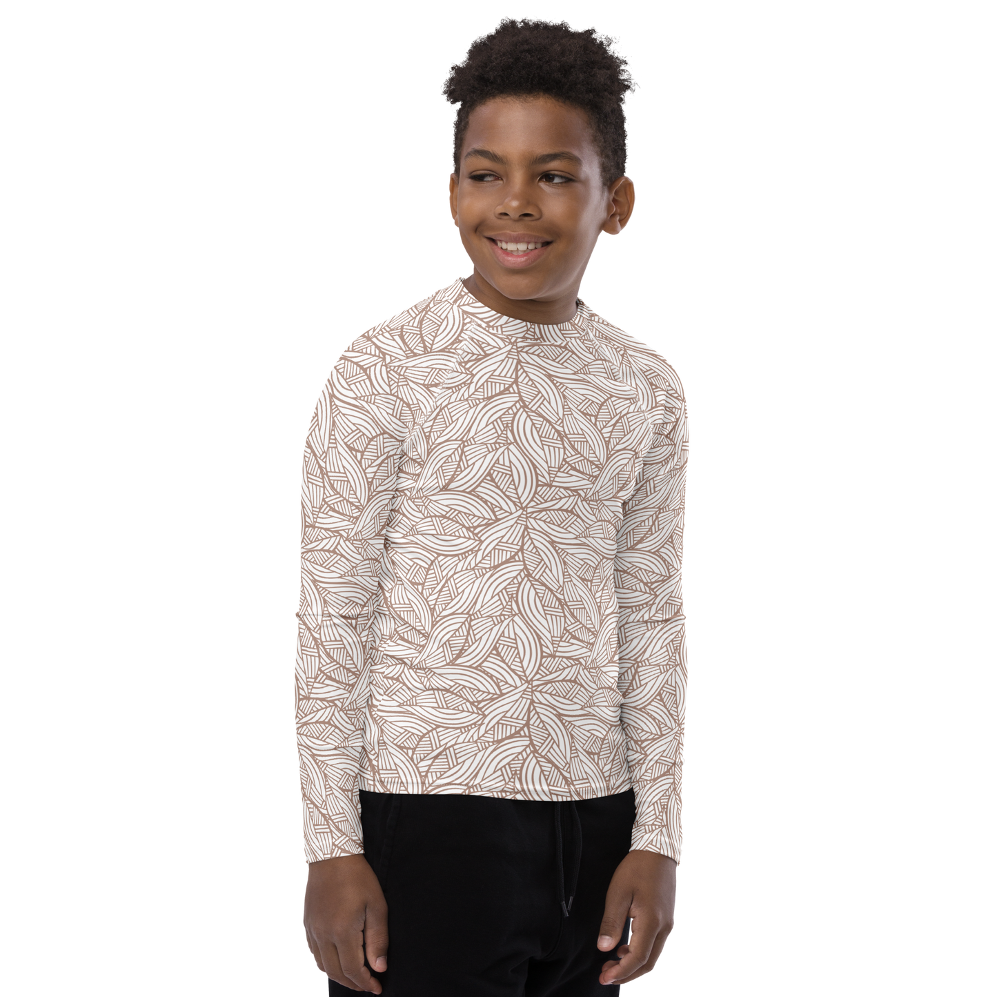 Colorful Fall Leaves | Seamless Patterns | All-Over Print Youth Rash Guard - #3