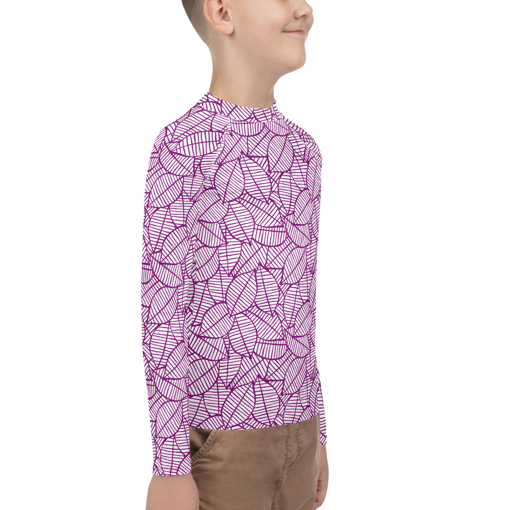 Colorful Fall Leaves | Seamless Patterns | All-Over Print Youth Rash Guard - #7