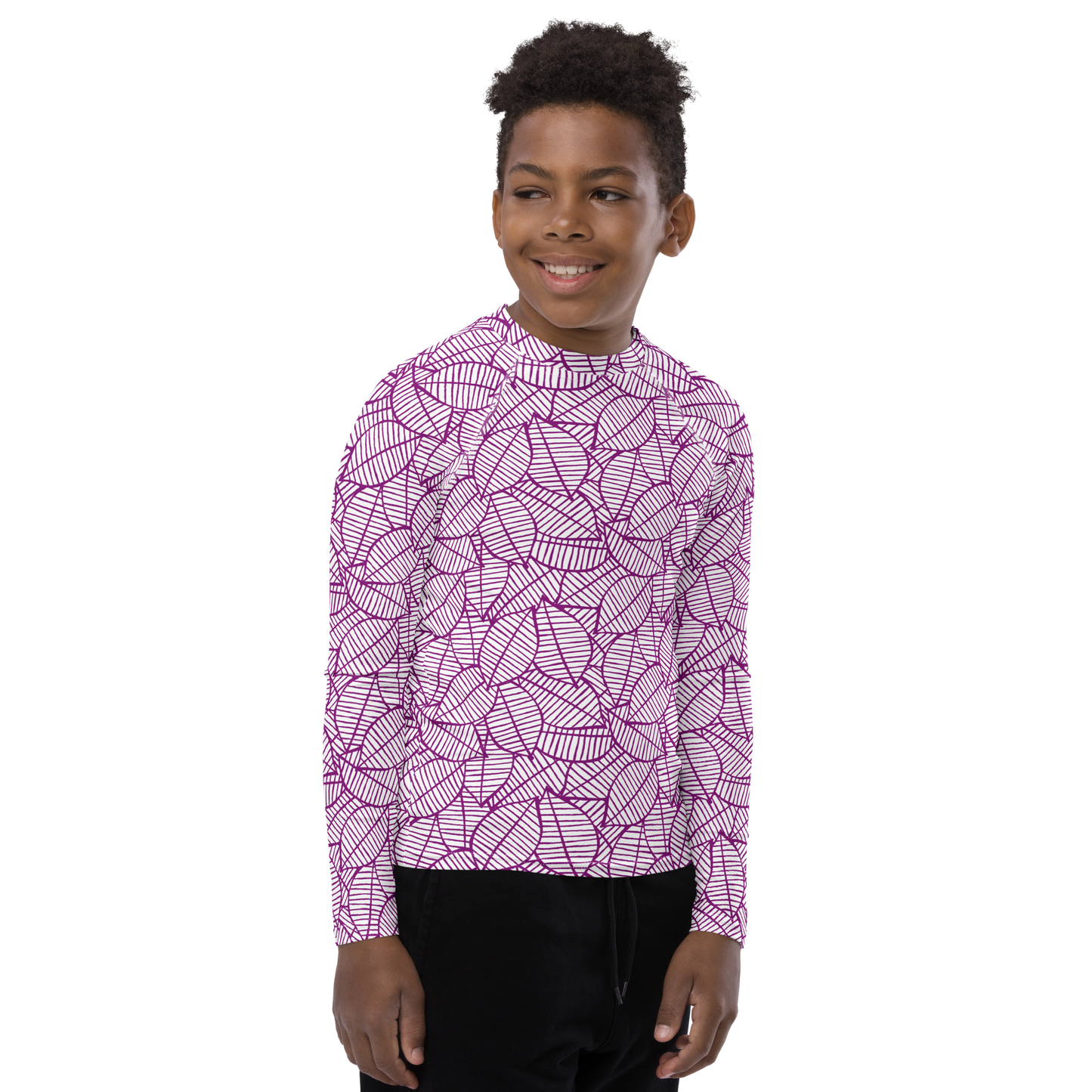 Colorful Fall Leaves | Seamless Patterns | All-Over Print Youth Rash Guard - #7