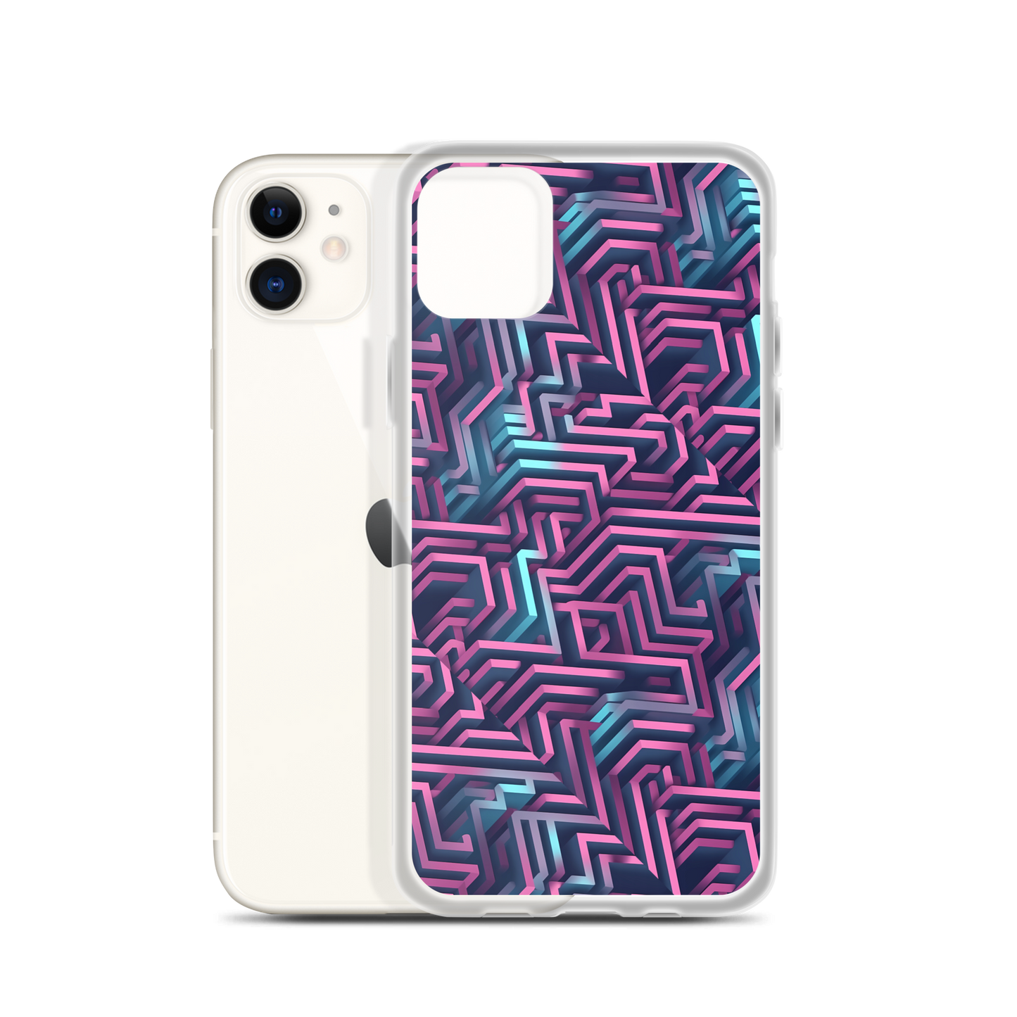 3D Maze Illusion | 3D Patterns | Clear Case for iPhone - #3