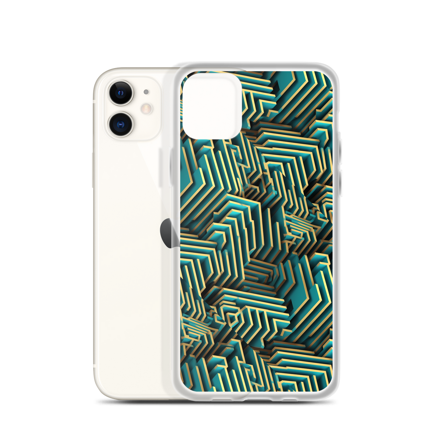 3D Maze Illusion | 3D Patterns | Clear Case for iPhone - #5