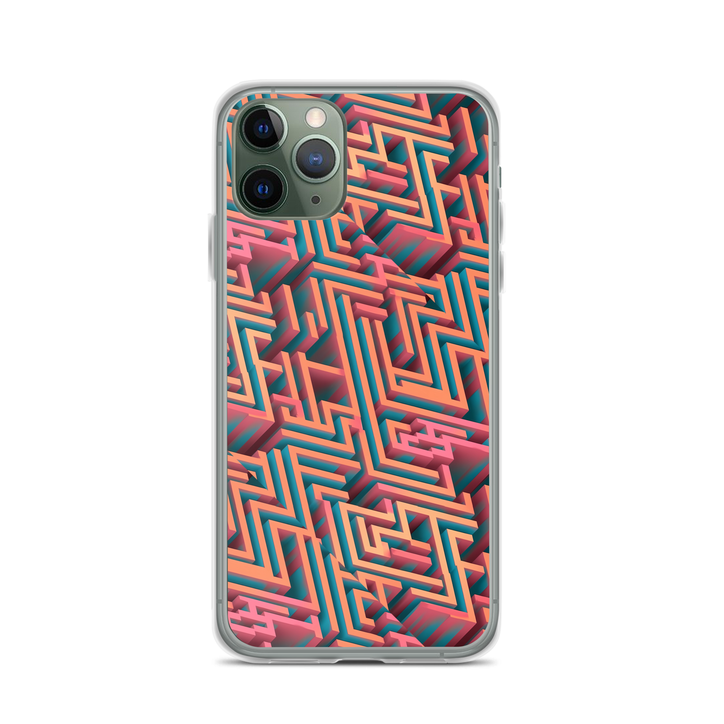 3D Maze Illusion | 3D Patterns | Clear Case for iPhone - #1