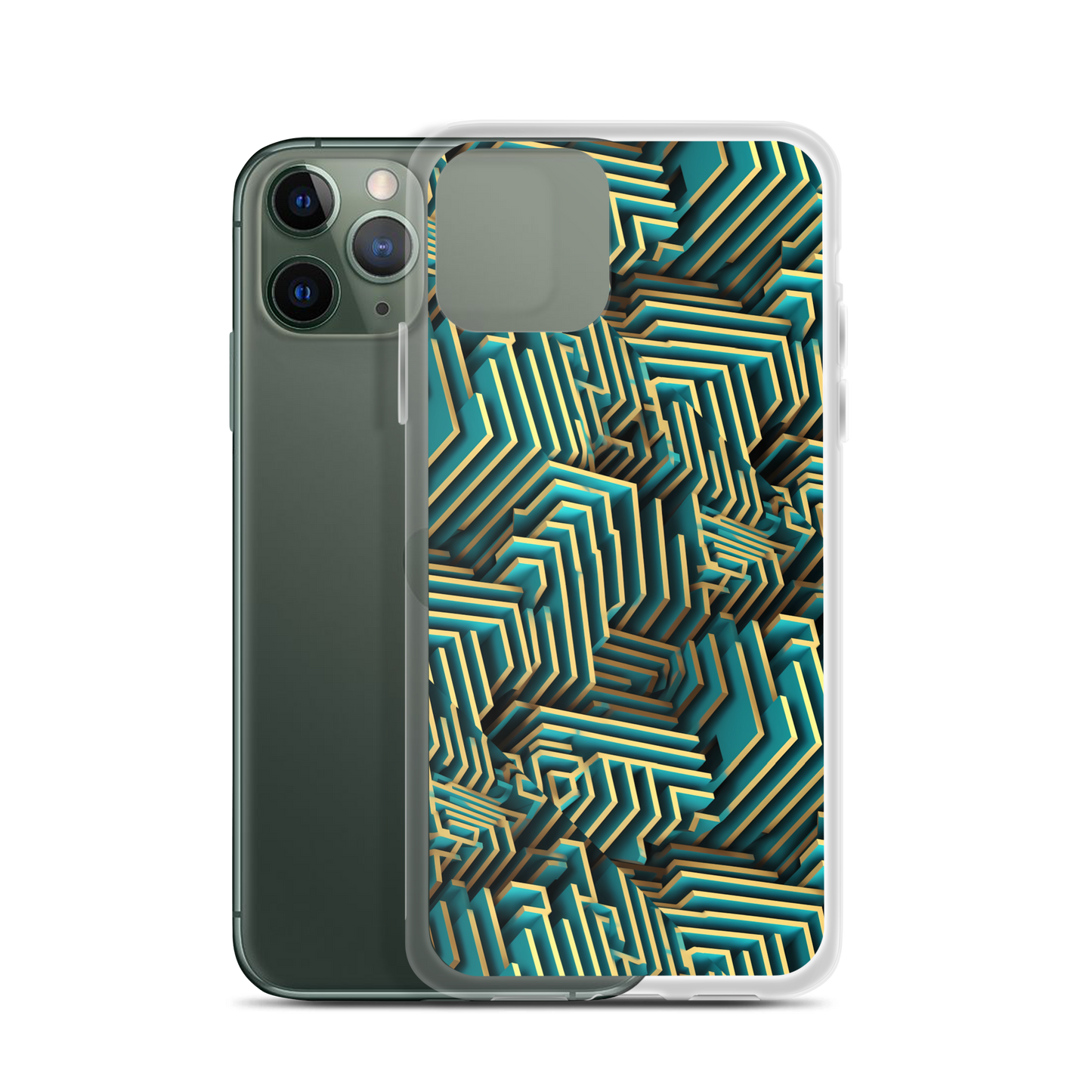 3D Maze Illusion | 3D Patterns | Clear Case for iPhone - #5