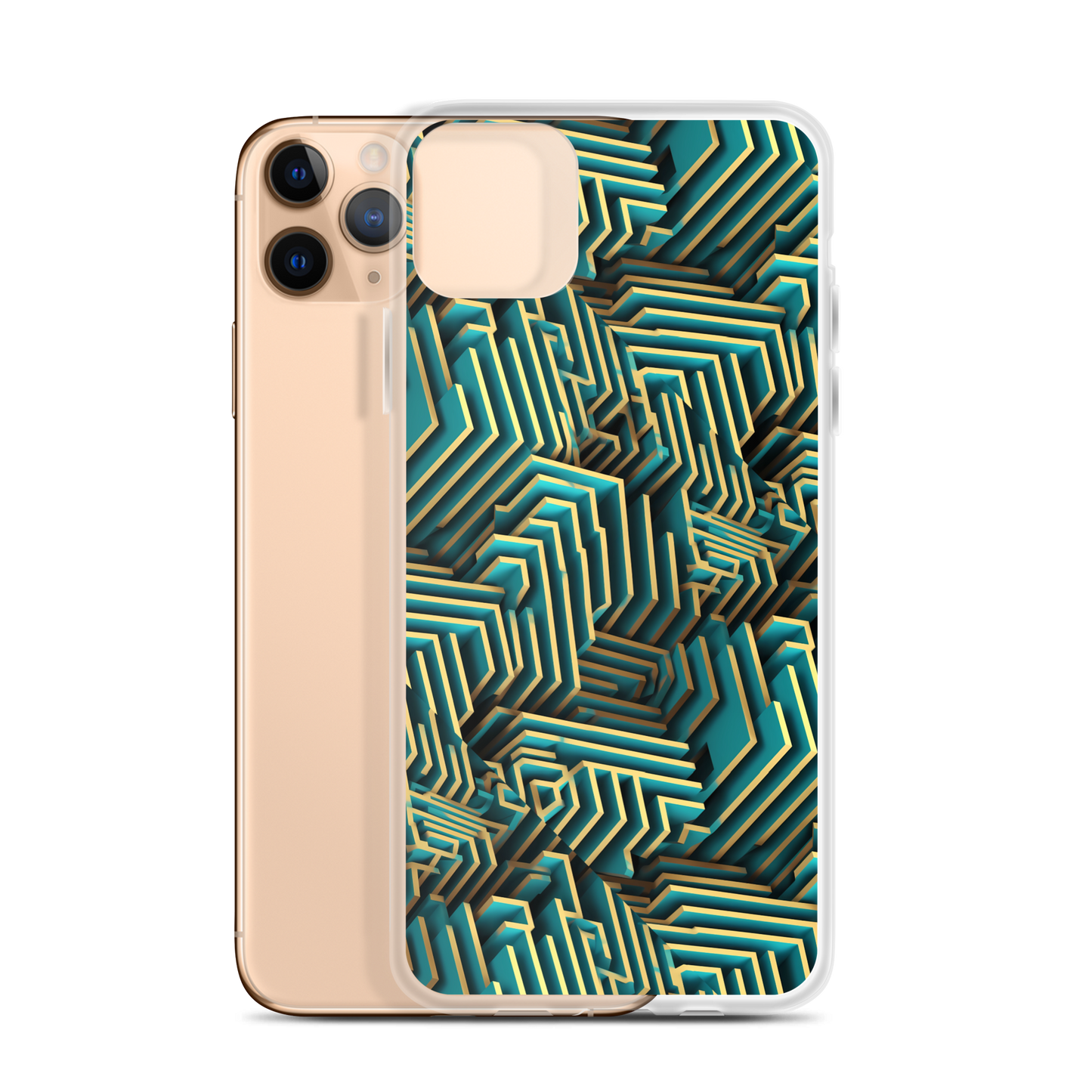 3D Maze Illusion | 3D Patterns | Clear Case for iPhone - #5