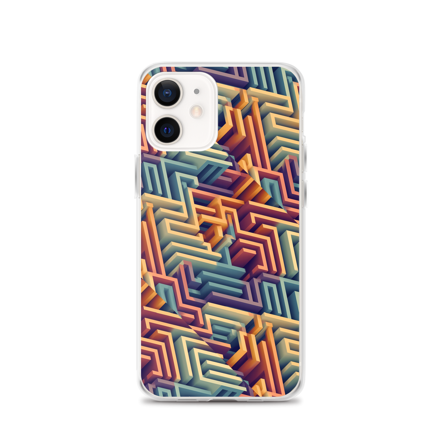 3D Maze Illusion | 3D Patterns | Clear Case for iPhone - #4