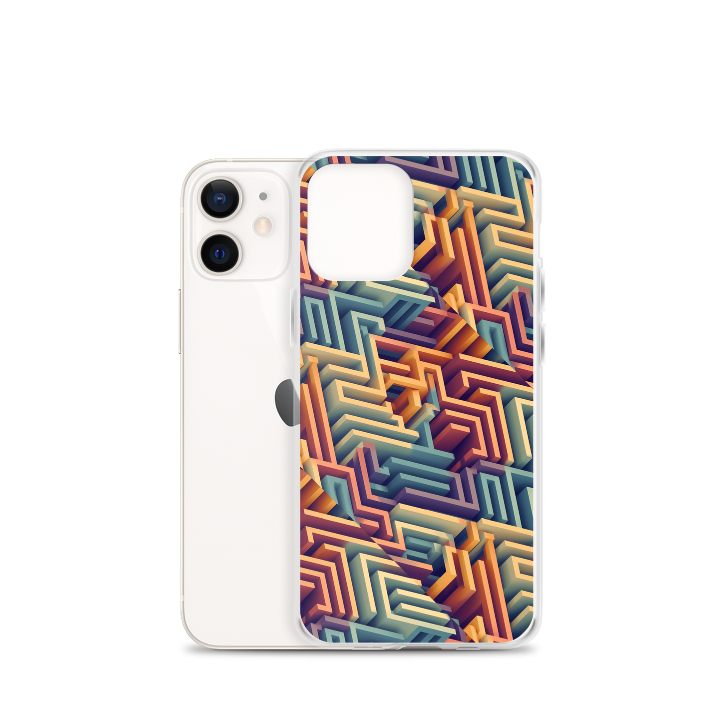 3D Maze Illusion | 3D Patterns | Clear Case for iPhone - #4