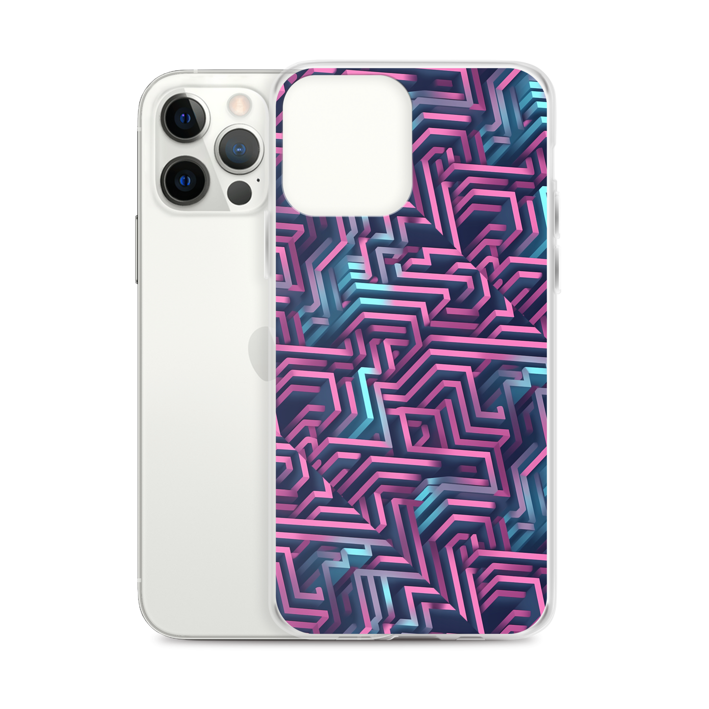 3D Maze Illusion | 3D Patterns | Clear Case for iPhone - #3