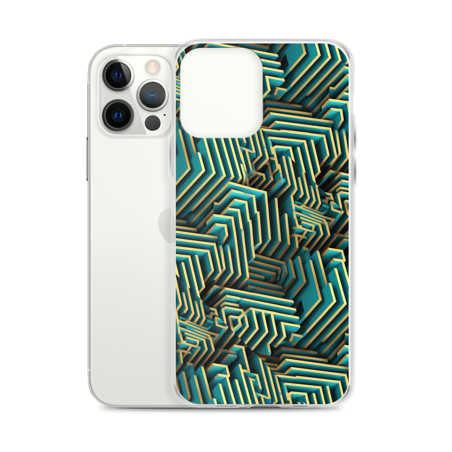 3D Maze Illusion | 3D Patterns | Clear Case for iPhone - #5