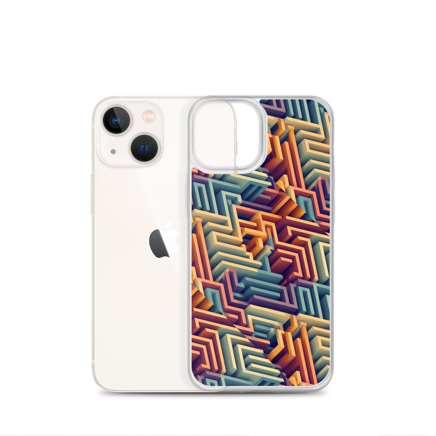 3D Maze Illusion | 3D Patterns | Clear Case for iPhone - #4