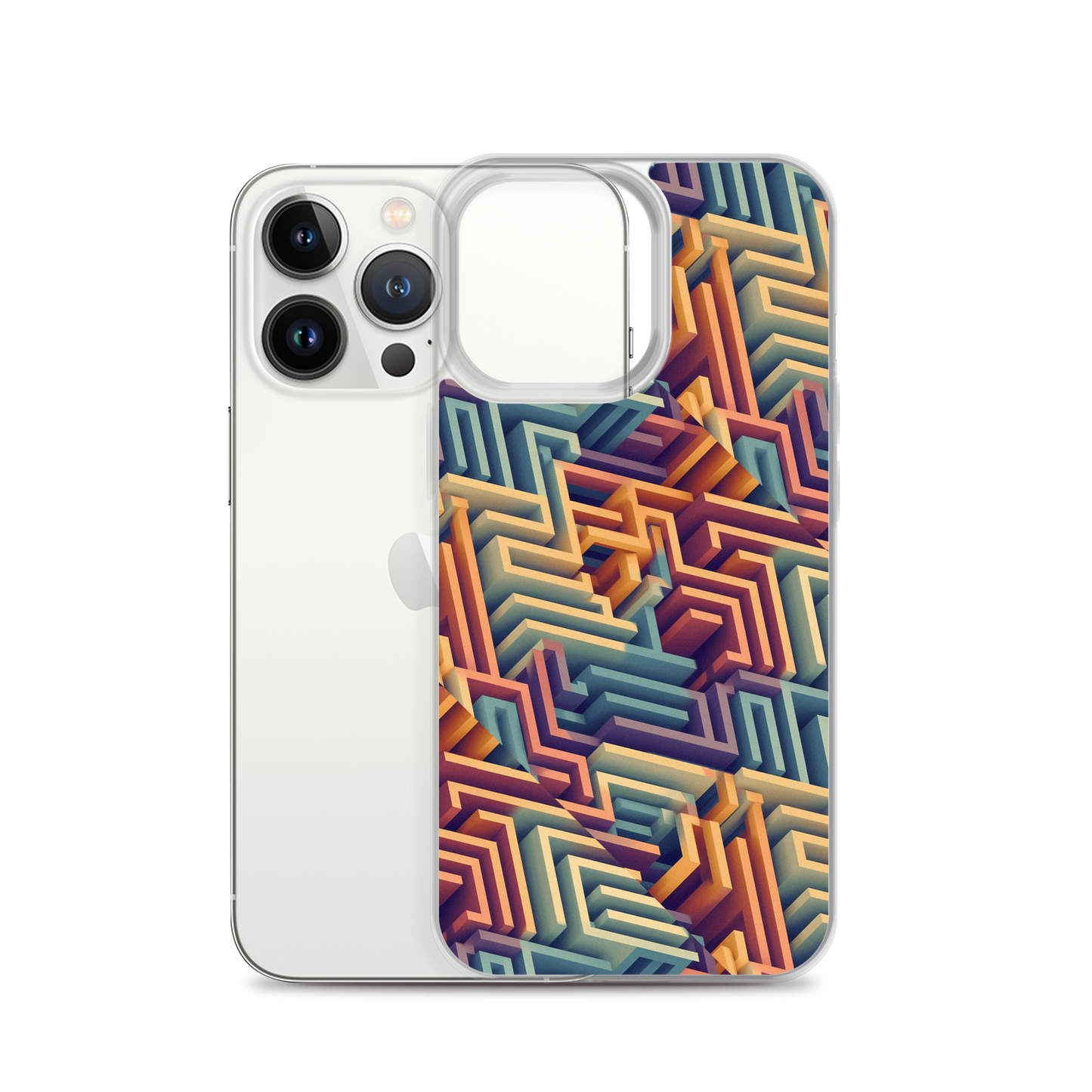 3D Maze Illusion | 3D Patterns | Clear Case for iPhone - #4