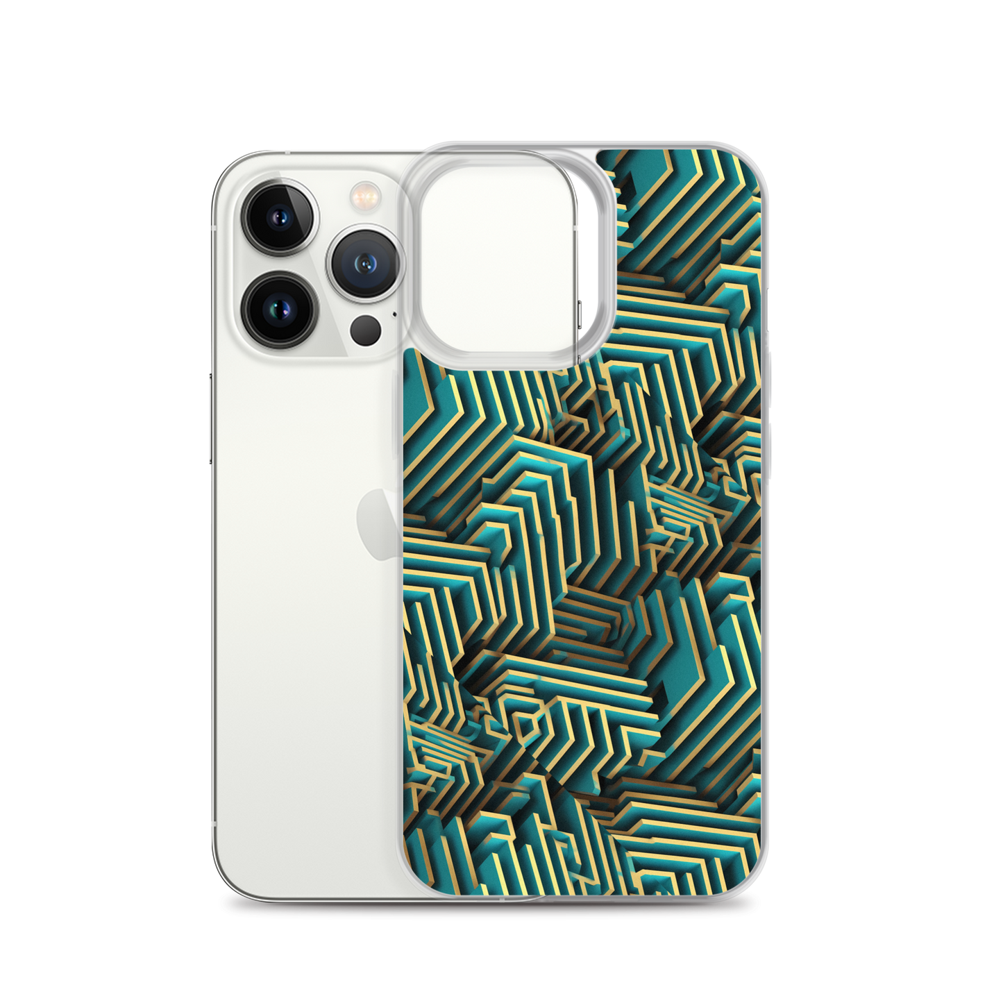 3D Maze Illusion | 3D Patterns | Clear Case for iPhone - #5