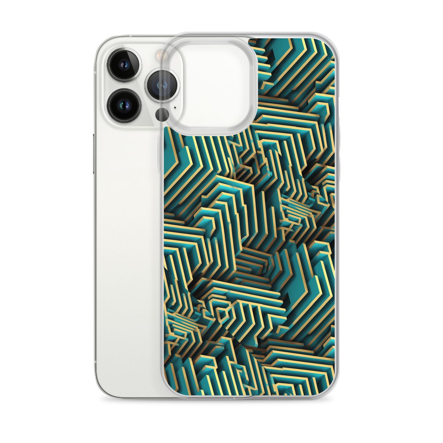 3D Maze Illusion | 3D Patterns | Clear Case for iPhone - #5